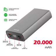 Powerbanki - SWISSTEN, Powerbank, ALUMINUM, Li-Pol, 5/9/12V, do ładowania telefonów i innych urządzeń, 22013916, 20000mAh, microUSB, 2x USB-A, - miniaturka - grafika 1