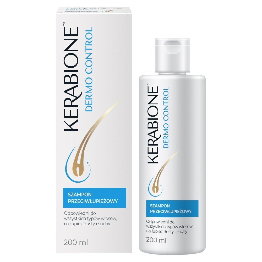 Kerabione Dermo Control Szampon Przeciwłupieżowy do wszystkich typów włosów, 200 ml