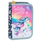 Szkolne artykuły papiernicze - Piórnik z wyposaż 1komor Jednorożec 16 Derform - miniaturka - grafika 1