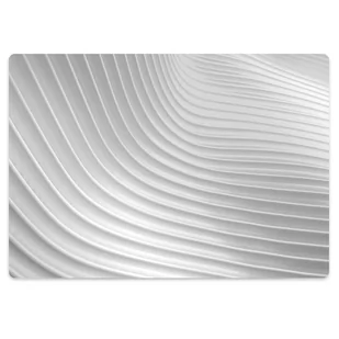 Podkładka pod krzesło obrotowe Białe żłobienia 120x90 cm - Podnóżki, podpórki, podkładki - miniaturka - grafika 1