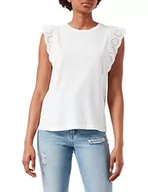 Bluzki damskie - Vero Moda Damska bluzka Vmhollyn Ss Top Ga Noos, Śnieżnobiały, L - miniaturka - grafika 1