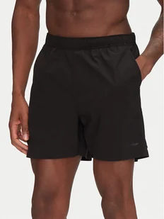 Calvin Klein Swimwear Szorty kąpielowe KM0KM01118 Czarny Regular Fit - Kąpielówki męskie - miniaturka - grafika 1