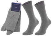 Skarpetki męskie - TOMMY  HILFIGER SKARPETY SKARPETKI GRAY 2 PARY 371111 758 - Rozmiar: 43-46 - miniaturka - grafika 1