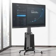 Uchwyty do telewizora - G85B - Profesjonalny elektryczny mobilny stojak TV wózek do telewizorów LCD LED 55-80 - miniaturka - grafika 1