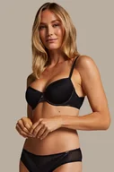 Biustonosze - Hunkemöller Usztywniony biustonosz push-up z fiszbinami Essential Czarny - miniaturka - grafika 1