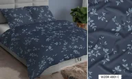 Poszewki na poduszki - Karo Poszewka satynowa 70x80 grafitowa liście zapinana na suwak Satin - miniaturka - grafika 1