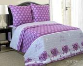 Pościel - Pościel bawełniana 160x200  3933/3 Róże szara wrzosowa - miniaturka - grafika 1