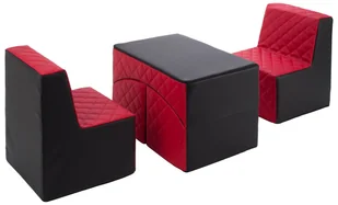 Komplet Mebelków Dla Dzieci: 2 X Fotelik + Leżanka Ekoskóra Pikowana Komplet Mebelków Dla Dzieci: 2 X Fotelik + Leżanka Ekoskóra Pikowana (Kolor: Cz.. - Krzesła obrotowe dla dzieci - miniaturka - grafika 1