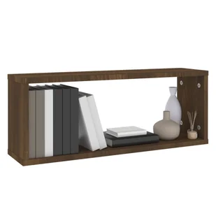 Lumarko Półki ścienne, 4 szt., brązowy dąb, 60x15x23 cm - Półki do salonu - miniaturka - grafika 8