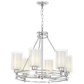 Lampy sufitowe - NOWOCZESNA LAMPA WISZĄCA CHROMOWANA MARIETTA W6 - miniaturka - grafika 1