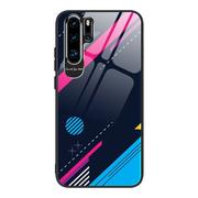 Etui i futerały do telefonów - Color Glass Case etui pokrowiec nakładka ze szkła hartowanego z osłoną na aparat Huawei P30 Pro pattern 4 - miniaturka - grafika 1