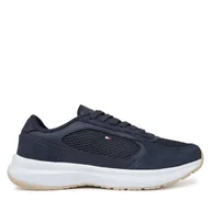 Sneakersy damskie - Sneakersy Tommy Hilfiger Sporty Runner FW0FW08644 Granatowy - miniaturka - grafika 1