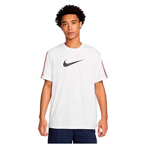 Nike M NSW Repeat SS Koszulka Biała/Mistyczna Marynarka/Uniwersytet R XS