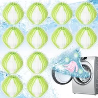 Akcesoria i części do pralek i suszarek - 12 sztuk w pralce, kulki do usuwania sierści zwierząt, wielokrotnego użytku, do pralki, do usuwania sierści zwierząt domowych (zielone) - miniaturka - grafika 1