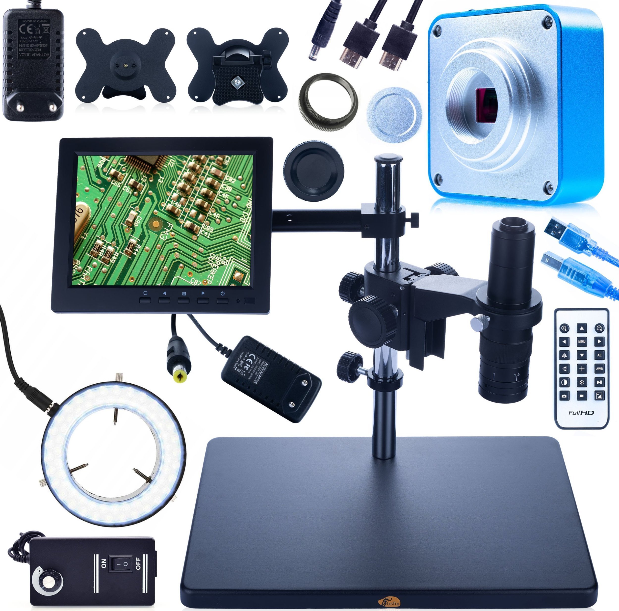 Mikroskop Rosfix MIKROSKOP CYFROWY DO LUTOWANIA JUBILERSTWA + KAMERA WYŚWIETLACZ OŚWIETLACZ