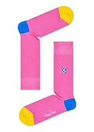 Skarpetki męskie - Happy Socks Ribb Embroidery Dog Sock, kolorowe i zabawne, Skarpety dla kobiet i mężczyzn, Różowy (36-40) - miniaturka - grafika 1