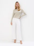 Swetry damskie - Mohito - Beżowy sweter z wiskozą - turkusowy - miniaturka - grafika 1