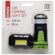 Latarki - Latarka czołowa LED COB + Mini lampa kempingowa LED - miniaturka - grafika 1