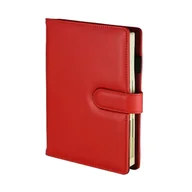 Planery - Planner dzienno-tygodniowy premium czerwony A5 z wymiennym wkładem zapięcie magnetyczne Genua - miniaturka - grafika 1