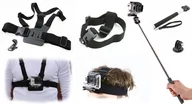 Paski, szelki, uprzęże foto - Zestaw 3W1 Monopod / Head Strap / Chest Mount Do Gopro Hero 4 3+ 3 2 1 - miniaturka - grafika 1