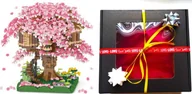 Klocki - Klocki DOMEK Drzewko BONSAI Kwiat Wiśni + Przyozdobione PUDEŁKO prezentowe - miniaturka - grafika 1