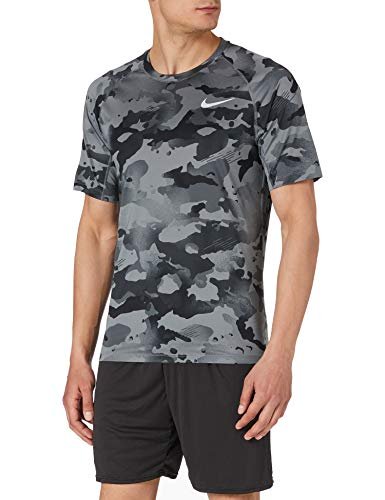 Nike Męska koszulka M Np Top Ss Slim Camo Smoke Grey/(szara mgła) XL