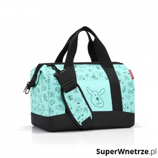 Torba podróżna kids M Reisenthel Allrounder cats and dogs mint kod: RIX4062 + Sprawdź na SuperWnetrze.pl - Torby podróżne - miniaturka - grafika 1
