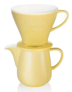 MELITTA Melitta zestaw Porcelanowy Drip 1X4 + dzbanek 0,6l Żółty - Dzbanki i imbryki MELITTA Melitta zestaw Porcelanowy Drip 1X4 + dzbanek 0,6l Żółty - Dzbanki i imbryki - miniaturka - grafika 1