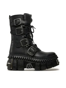 NEW ROCK Glany M-WALL373-S10 Czarny - Glany damskie - miniaturka - grafika 1