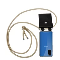 Etui i futerały do telefonów - Pokrowiec z łańcuszkiem Do Samsung Galaxy S20 w BŁYSZCZĄCY BRĄZOWY Etui Obudowa Case Cover Ochronny Cadorabo - miniaturka - grafika 1