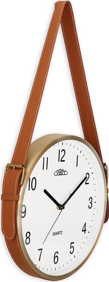 Prim Zegar ścienny PRIM E04P.4426.80 30 cm czytelny cichy na pasku .
