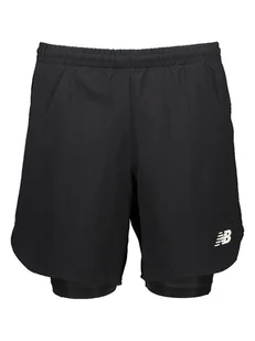 New Balance Szorty funkcyjne 2w1 "Q Speed" w kolorze czarnym - Spodenki męskie - miniaturka - grafika 1
