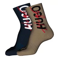 Skarpetki męskie - HUGO Krótkie skarpety, brązowy, 46 EU - miniaturka - grafika 1