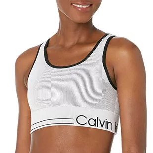 Calvin Klein Performance damski biustonosz sportowy o średnim uderzeniu, z wyjmowanymi miseczkami, biały, XXL - Biustonosze - miniaturka - grafika 1