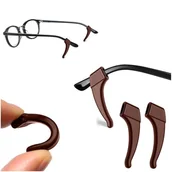 Akcesoria do okularów - Stopery silikonowe antypoślizgowe na okulary - BRĄZOWE - miniaturka - grafika 1