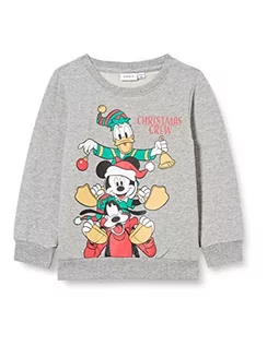 Bluzy dla dziewczynek - NAME IT Bluza dziecięca NMMOZIAS Mickey BRU WDI, szara, melanżowa, 86 - grafika 1