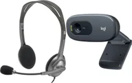 Słuchawki - Logitech H111 981-000593 + C270 960-001063 - miniaturka - grafika 1