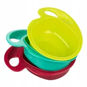 Miseczki i talerzyki dla dzieci - Bebedue Miseczki z uchwytem C&F, 3 szt. - miniaturka - grafika 1