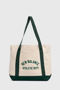 Torebki damskie - New Balance torebka bawełniana kolor beżowy LAB23110NWG - grafika 1