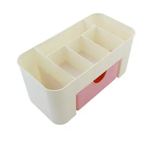 AG605A ORGANIZER NA KOSMETYKI BEŻ - RÓŻ AG605A - Pudła i pojemniki do przechowywania - miniaturka - grafika 1