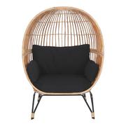 Rattanowy fotel ogrodowy Bonami Essentials Nodi Black