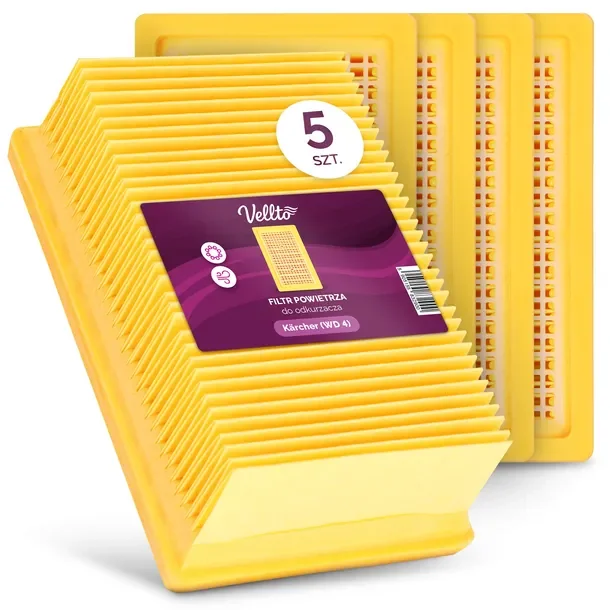 5x FILTR POWIETRZA do Odkurzacza Kärcher WD4 WD5 WD6 MV4 MV5 MV6 2.863-005