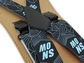 Dodatki do ubrań - Szerokie czarno-niebieskie narciarskie szelki do spodni - SNOW T102 - miniaturka - grafika 1