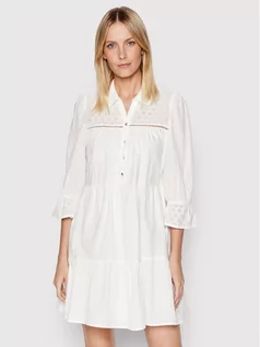 Sukienki - Vero Moda Sukienka letnia Amina 10263672 Biały Regular Fit - grafika 1