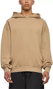 Build Your Brand Męska bluza z kapturem Acid Washed Oversized, bluza z kapturem dla mężczyzn, z bawełny, dostępna w dwóch kolorach, rozmiary XS-5XL, beżowy (Unionbei), M - Bluzy męskie - miniaturka - grafika 1