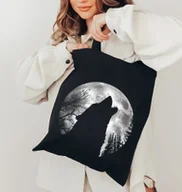 Torby i wózki na zakupy - Torba bawełniana - torba z wilkiem 40 cm na 40 cm - miniaturka - grafika 1