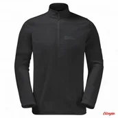 Bluzy męskie - Polar M JACK WOLFSKIN TAUNUS HZ M Czarny - miniaturka - grafika 1