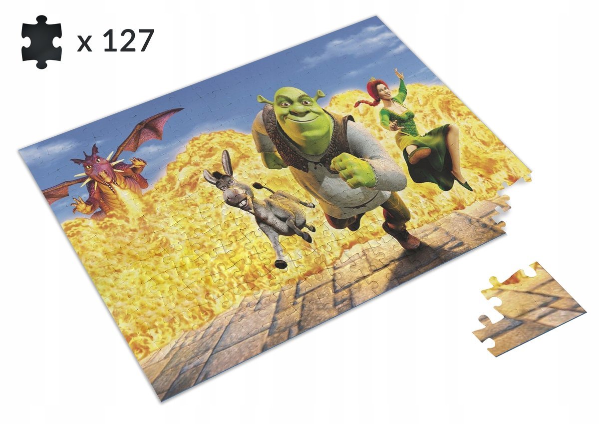 Puzzle Shrek Osioł Bajka + Imię Dziecka Prezent