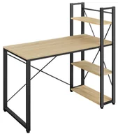 Biurka - Elior Loftowe metalowe biurko z półkami dąb sonoma D0-S34 - miniaturka - grafika 1