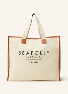 Seafolly Torba Plażowa beige - Torby podróżne - miniaturka - grafika 1